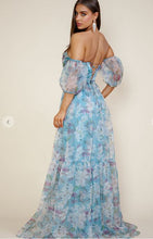 Load image into Gallery viewer, Floral Ruffle Sleeve Maxi Dress