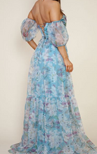 Load image into Gallery viewer, Floral Ruffle Sleeve Maxi Dress