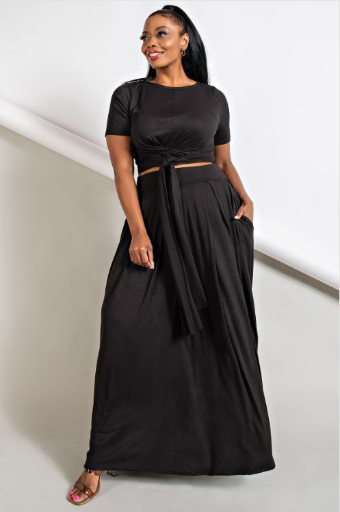 SELAH WRAP AROUND TOP MAXI SKIRT SET